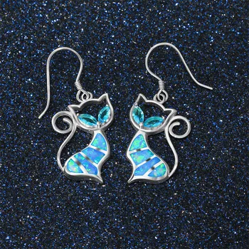 Blue Cat Earrings Zirconia Ms. Valentine's Day Mother's Day Gift
Blue Cat Earrings Zirconia Ms. Valentine's Day Mother's Day Gift