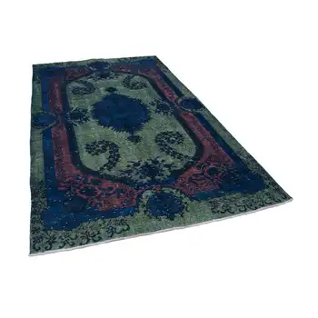 172x282 Cm Green Handmade Over Dyed Rug-6x9 Ft 
172x282 Cm Green Handmade Over Dyed Rug-6x9 Ft