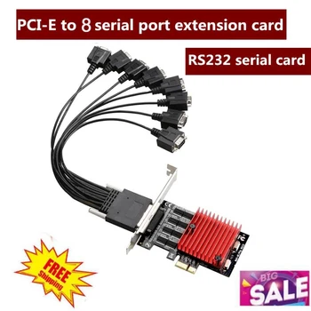 8 Port Riser Card RS232 Serial Card pci-e Extension Card PCIE Serial Controller port Card with Heatsink Cable DB9 pin interfaces
8 Port Riser Card RS232 Serial Card pci-e Extension Card PCIE Serial Controller port Card with Heatsink Cable DB9 pin interfaces