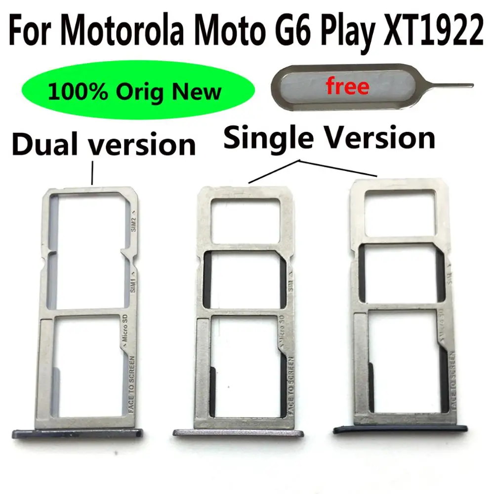 Shyueda 100% New For Motorola Moto G6 Play XT1922 SIM Tray SD Card Tray Slot With Pin
Shyueda 100% New For Motorola Moto G6 Play XT1922 SIM Tray SD Card Tray Slot With Pin