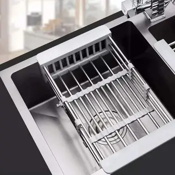 Stainless Steel Adjustable Dish Drying Rack Telescopic Filter Basket Kitchen Sink Organizer Drainage Rack Kitchen Tool Supplies
Stainless Steel Adjustable Dish Drying Rack Telescopic Filter Basket Kitchen Sink Organizer Drainage Rack Kitchen Tool Supplies