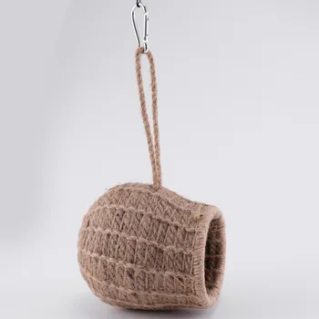 Pet Bird Nest Hamster Sleeping Cage Squirrel Breeding Nest Crafts Delicate Bird House for Yard Garden (Hemp Rope Hanging Nest)
Pet Bird Nest Hamster Sleeping Cage Squirrel Breeding Nest Crafts Delicate Bird House for Yard Garden (Hemp Rope Hanging Nest)