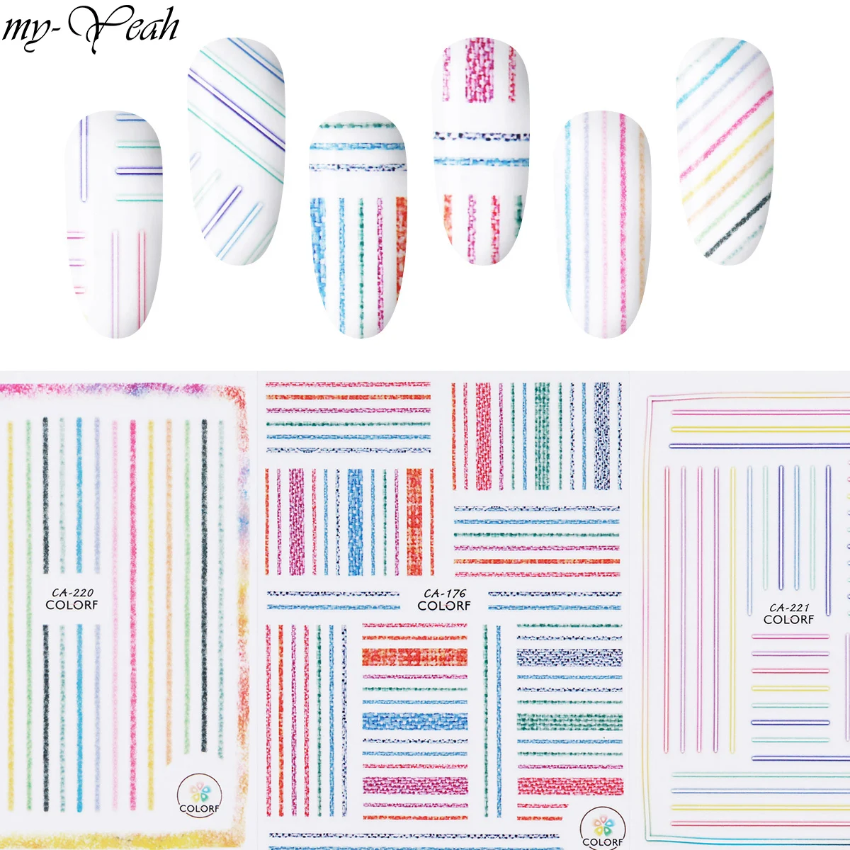 Nail Art Stickers Colorful Stripe Line Tape Self-Adhesive Transfer Foils Decals DIY Tips Manicure Decoration
Nail Art Stickers Colorful Stripe Line Tape Self-Adhesive Transfer Foils Decals DIY Tips Manicure Decoration