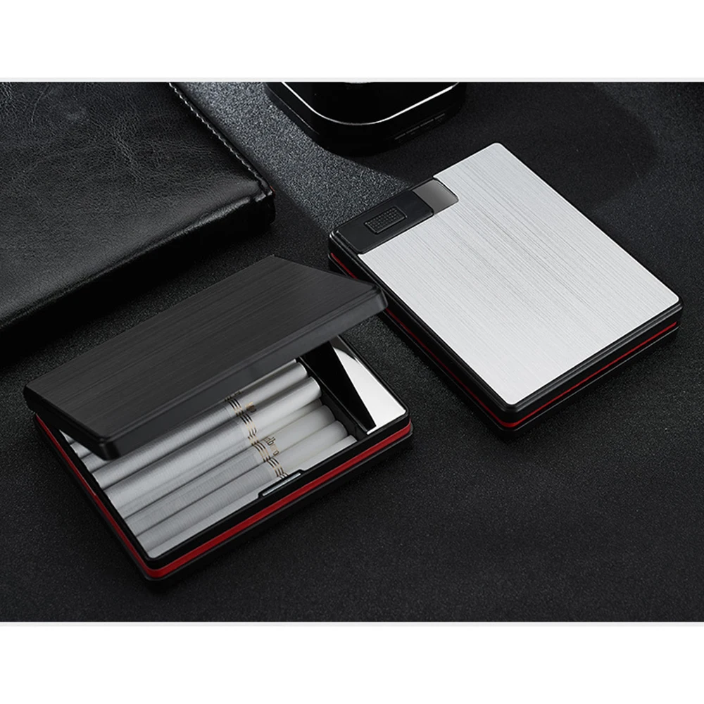 Aluminum Alloy USB Charging Cigarette Lighter Cigarette Case Pack Can Hold Twenty Cigarettes
Aluminum Alloy USB Charging Cigarette Lighter Cigarette Case Pack Can Hold Twenty Cigarettes