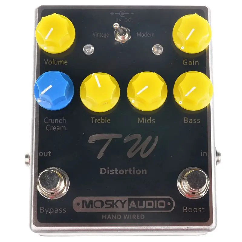 Mosky TW Distortion Guitar Effect Pedal High-quality with Capacitors/Resistors/IC Three Band EQ Effects
Mosky TW Distortion Guitar Effect Pedal High-quality with Capacitors/Resistors/IC Three Band EQ Effects