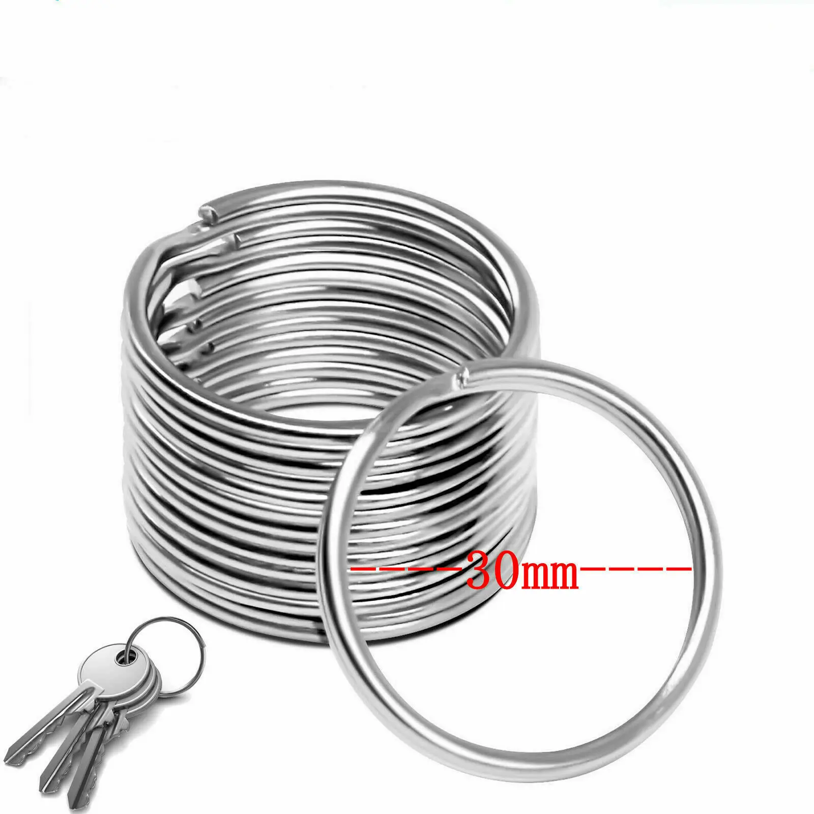 10 Pcs Polished Silver Color Keyring Keychain Split Key Rings Link Circle For Jewelry Making DIY Key Chains Accessories
10 Pcs Polished Silver Color Keyring Keychain Split Key Rings Link Circle For Jewelry Making DIY Key Chains Accessories