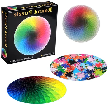 1000pcs Colorful Rainbow Round Geometrical Photo Puzzle Adult Kids DIY Educational Reduce Stress Toy Jigsaw Puzzle Paper Hot
1000pcs Colorful Rainbow Round Geometrical Photo Puzzle Adult Kids DIY Educational Reduce Stress Toy Jigsaw Puzzle Paper Hot