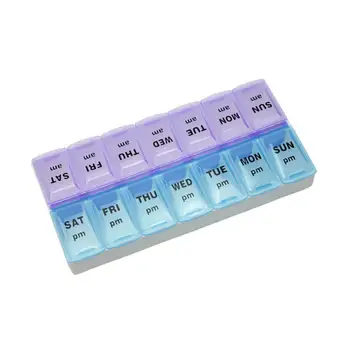 14 Compartments Pill Box Double Row Separated in the Morning and Afternoon Medicine Box 7-day Pill Organizer #4O
14 Compartments Pill Box Double Row Separated in the Morning and Afternoon Medicine Box 7-day Pill Organizer #4O