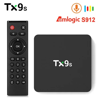 

TX9s Android Smart TV Box Amlogic S912 Octa core 2GB 8GB 4K 60fps TVBox 2.4G Wifi 1000M Youtube 4K Set Top Box PK S905X3