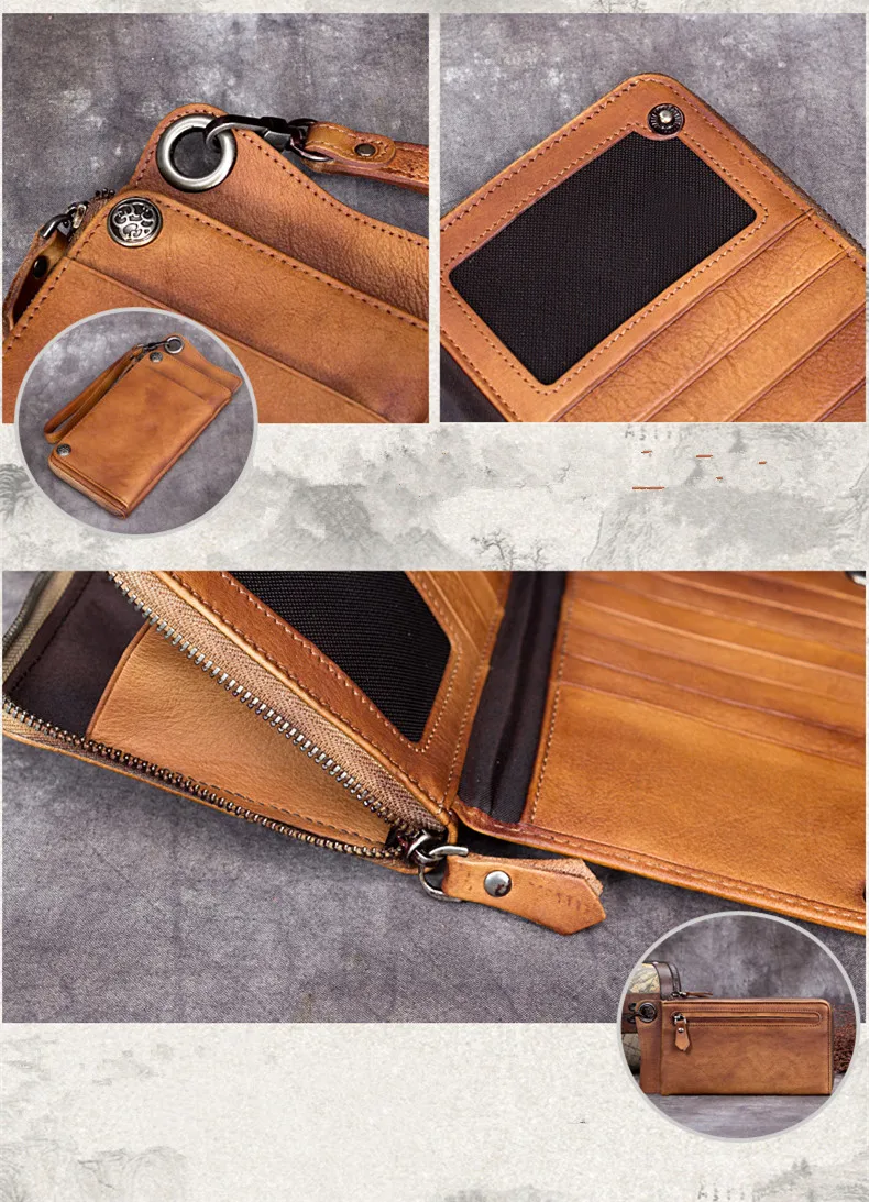 Men’s Leather Wallet With Chain