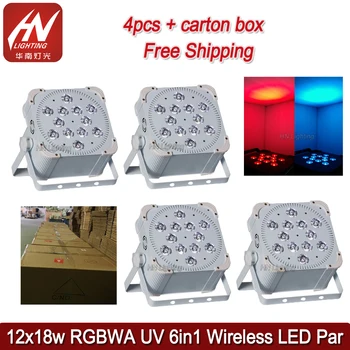 4pcs 12x18W Wireless Battery uplight RGBWA+UV 6in1 LED Par Can Light DJ Lights with uplights carton box
4pcs 12x18W Wireless Battery uplight RGBWA+UV 6in1 LED Par Can Light DJ Lights with uplights carton box