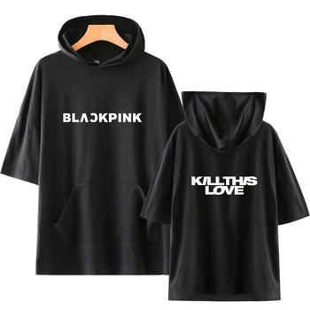 New Kpop Blackpink KILLTHISLOVE Short-sleeved Hoodie Women/men Summer Hip Hop 2019 Kpop Harajuku Fashion Trend Hood Short Sleeve 
New Kpop Blackpink KILLTHISLOVE Short-sleeved Hoodie Women/men Summer Hip Hop 2019 Kpop Harajuku Fashion Trend Hood Short Sleeve