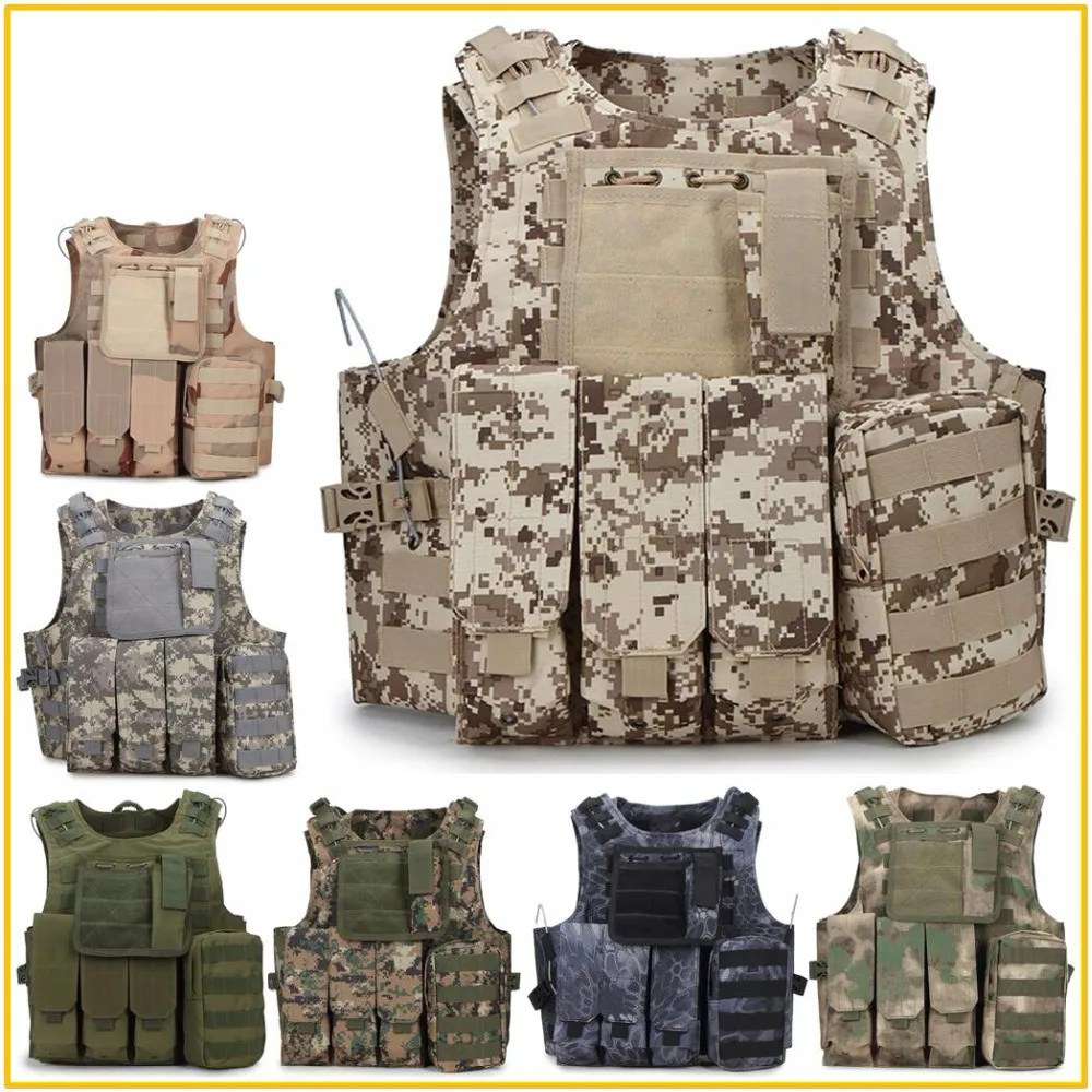 Camouflage Hunting Military Tactical Vest Wargame Body Molle Armor Hunting Vest CS SWAT Team Game Outdoor Jungle Equipment
Camouflage Hunting Military Tactical Vest Wargame Body Molle Armor Hunting Vest CS SWAT Team Game Outdoor Jungle Equipment