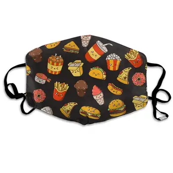 Cartoon Fast Food Doodle Washable Reusable Mask, Cotton Anti Dust Half Face Mouth Mask For Kids Teens Men Women With
Cartoon Fast Food Doodle Washable Reusable Mask, Cotton Anti Dust Half Face Mouth Mask For Kids Teens Men Women With
