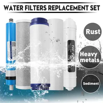 5 RO Reverse Osmosis Filter Replacement Water Purifier Cartridge Equipment With 75GPD Membrane Water Filter Kit
5 RO Reverse Osmosis Filter Replacement Water Purifier Cartridge Equipment With 75GPD Membrane Water Filter Kit