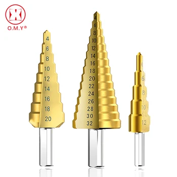 OMY Professional HSS Steel Large Step Cone Triangular handle Coated Metal Drill Bit Cut Tool Set Hole Cutter 4-12/20/32mm
OMY Professional HSS Steel Large Step Cone Triangular handle Coated Metal Drill Bit Cut Tool Set Hole Cutter 4-12/20/32mm
