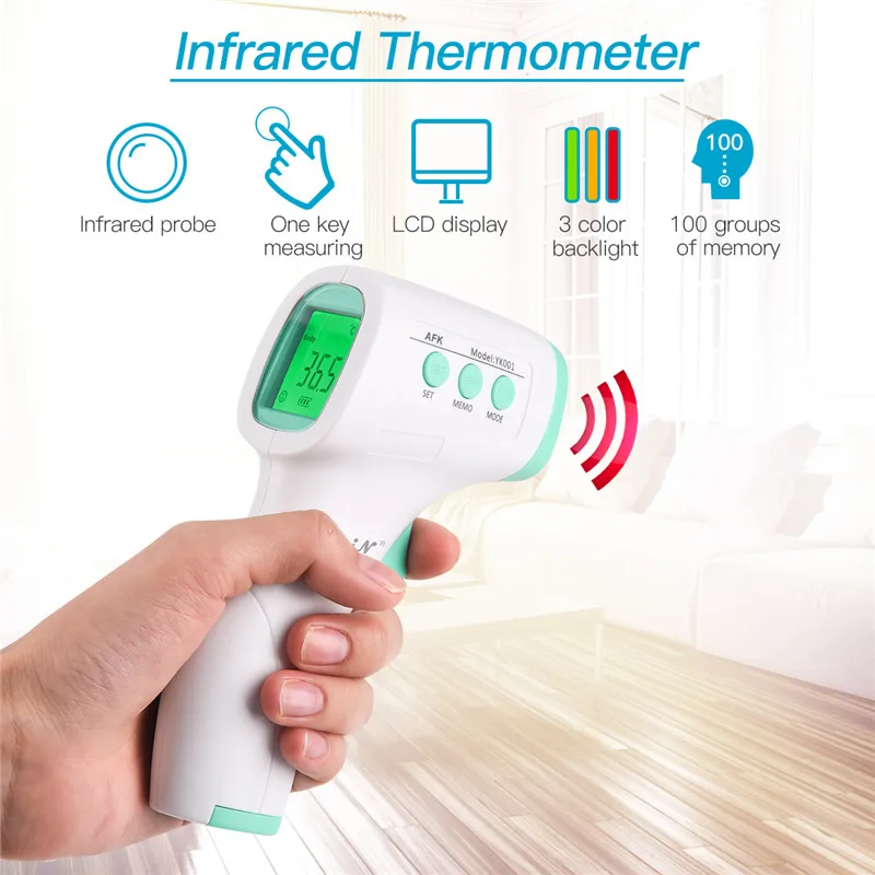 Digital Laser Infrared Thermometer Non Contact Forehead Body Pyrometer Muti-fuction LCD Temperature Measurement For Baby Adult
Digital Laser Infrared Thermometer Non Contact Forehead Body Pyrometer Muti-fuction LCD Temperature Measurement For Baby Adult
