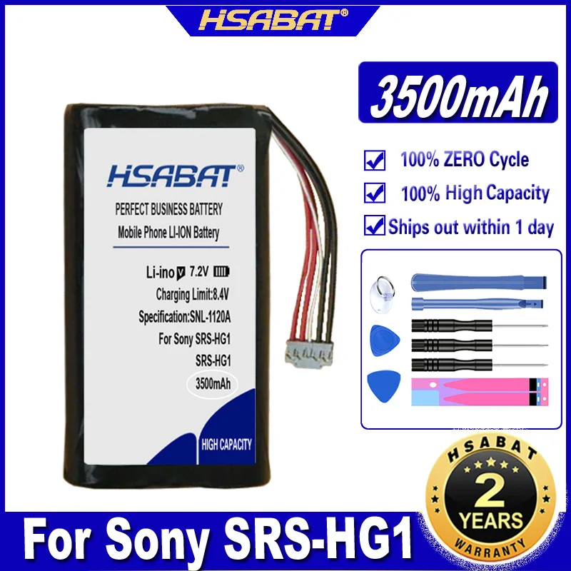 HSABAT LIS2213 3500mAh Battery for Sony SRS-HG1 Player Accumulator 3-wir Batteries | Электроника