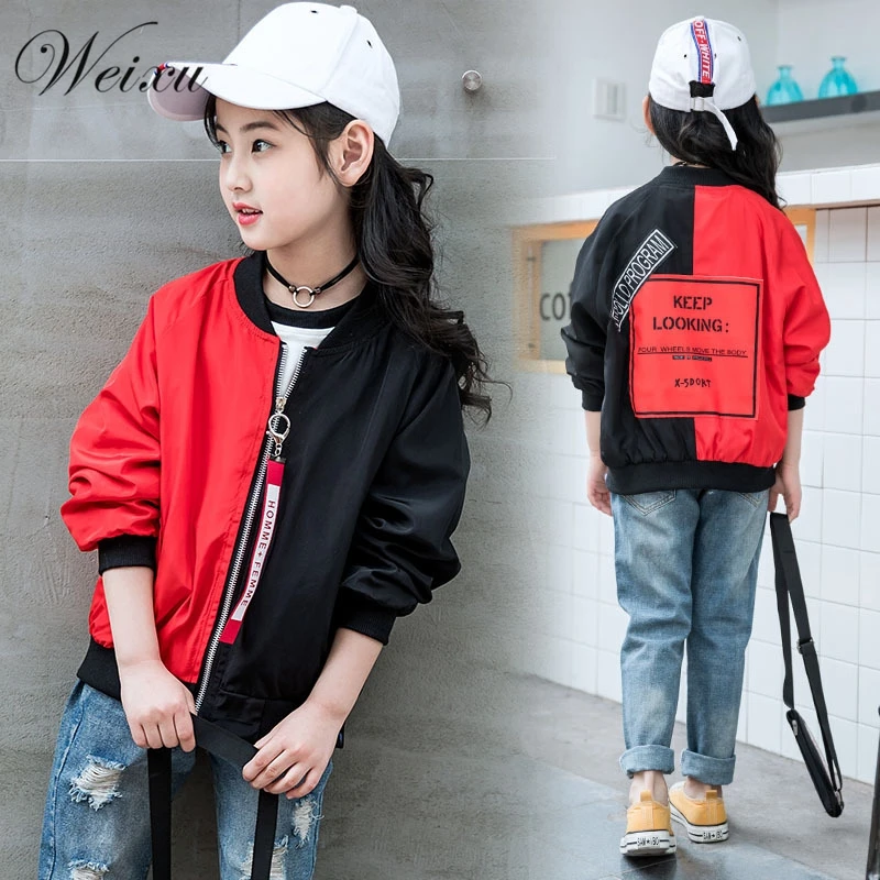 Children's Windbreaker for Girls Spring Autumn Kids Red Black Zipper Bomber Coat Toddler Girl Baseball Jacket Outerwear Clothes
Children's Windbreaker for Girls Spring Autumn Kids Red Black Zipper Bomber Coat Toddler Girl Baseball Jacket Outerwear Clothes