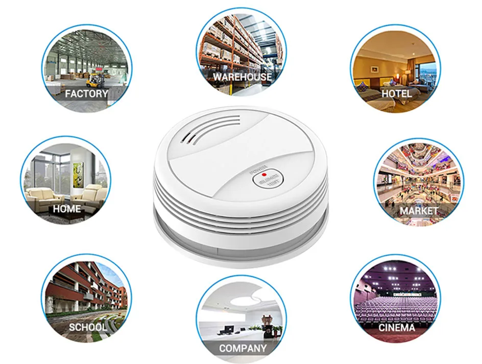 Generic Wifi Smart Smoke Detector Independent Voice Tuya Fire Alarm
