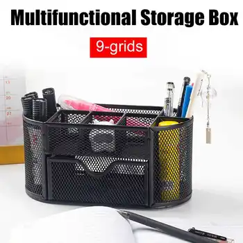 Multi-functional Office Metal Desk Pencil Pen Holder Storage 9 Cell Storage Box Desk Organizer Box Combination Mesh Desktop
Multi-functional Office Metal Desk Pencil Pen Holder Storage 9 Cell Storage Box Desk Organizer Box Combination Mesh Desktop