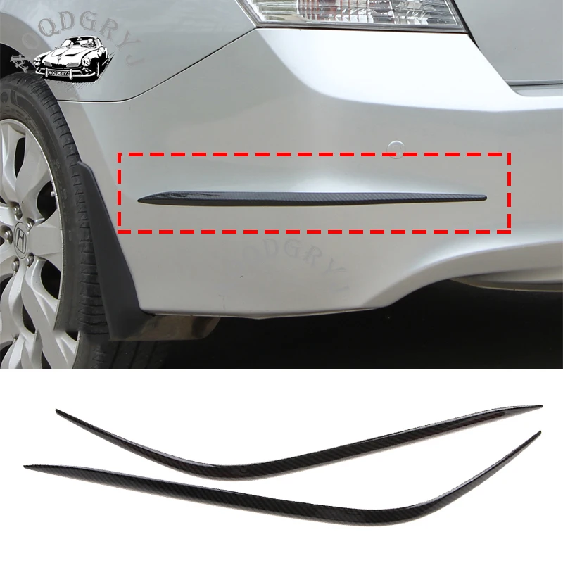 

Carbon fiber texture Car rear Bumper Protector Corner Anti-rub Scratch Guard Strip For Honda Accord sedan 2008-2012 Car styling