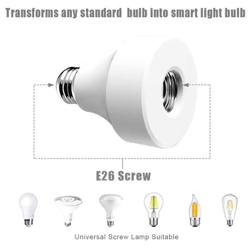E26 E27 WiFi Smart Light Socket Lamp Holder App Timer Voice Control Compatible with Google Assistant Amazon Alexa
E26 E27 WiFi Smart Light Socket Lamp Holder App Timer Voice Control Compatible with Google Assistant Amazon Alexa