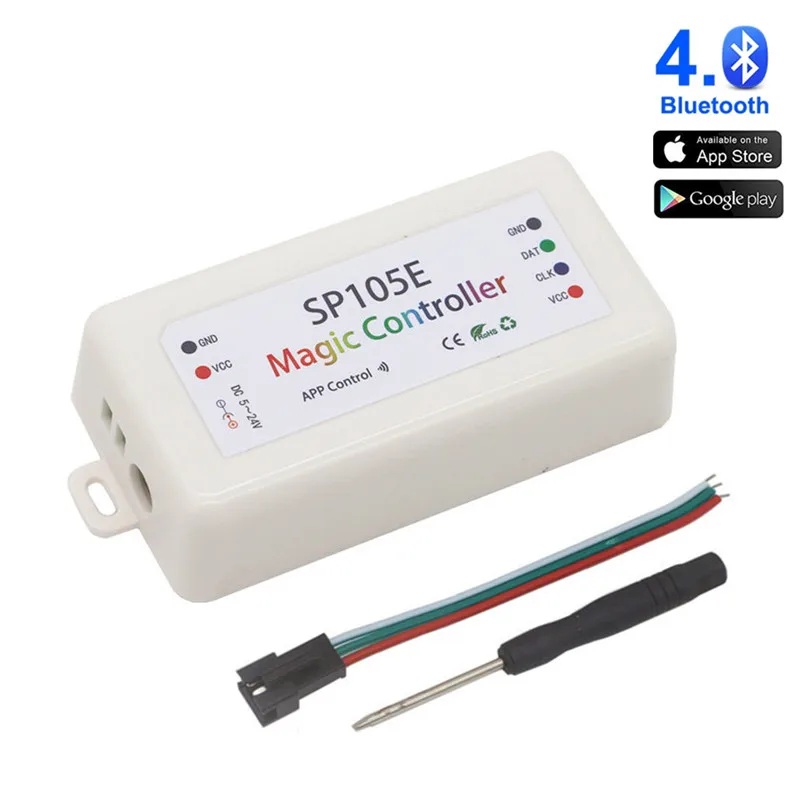 DC5-24V SP105E Magic Controller 2048 Pixels Bluetooth RGB Controller For WS2811 WS2812B SK6812 LED Strip IOS/Android APP Control
DC5-24V SP105E Magic Controller 2048 Pixels Bluetooth RGB Controller For WS2811 WS2812B SK6812 LED Strip IOS/Android APP Control