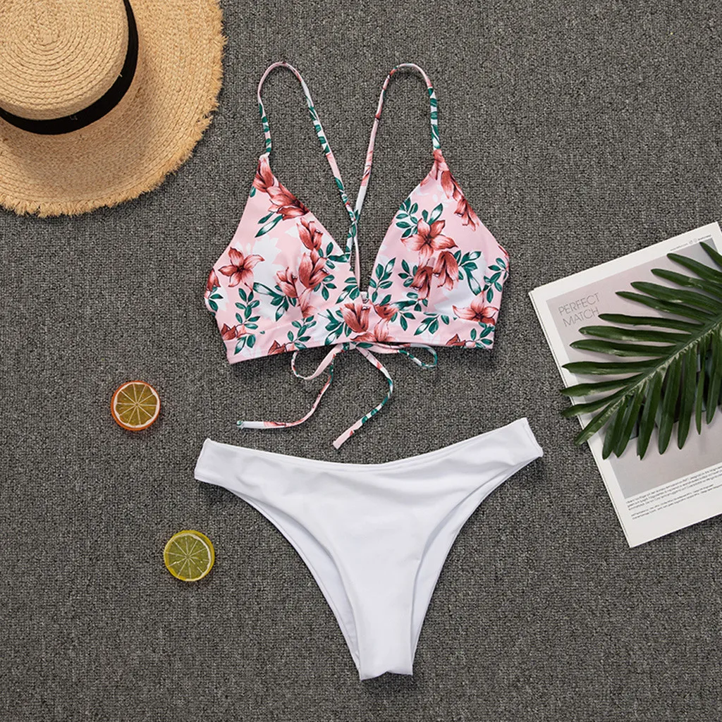 Women Two-Piece Bathing Suit Flower Print Tropical Bikini High Waisted Brazilian Bikini Bottoms Sexy Bikini Set Swimwear Thongs
Women Two-Piece Bathing Suit Flower Print Tropical Bikini High Waisted Brazilian Bikini Bottoms Sexy Bikini Set Swimwear Thongs
