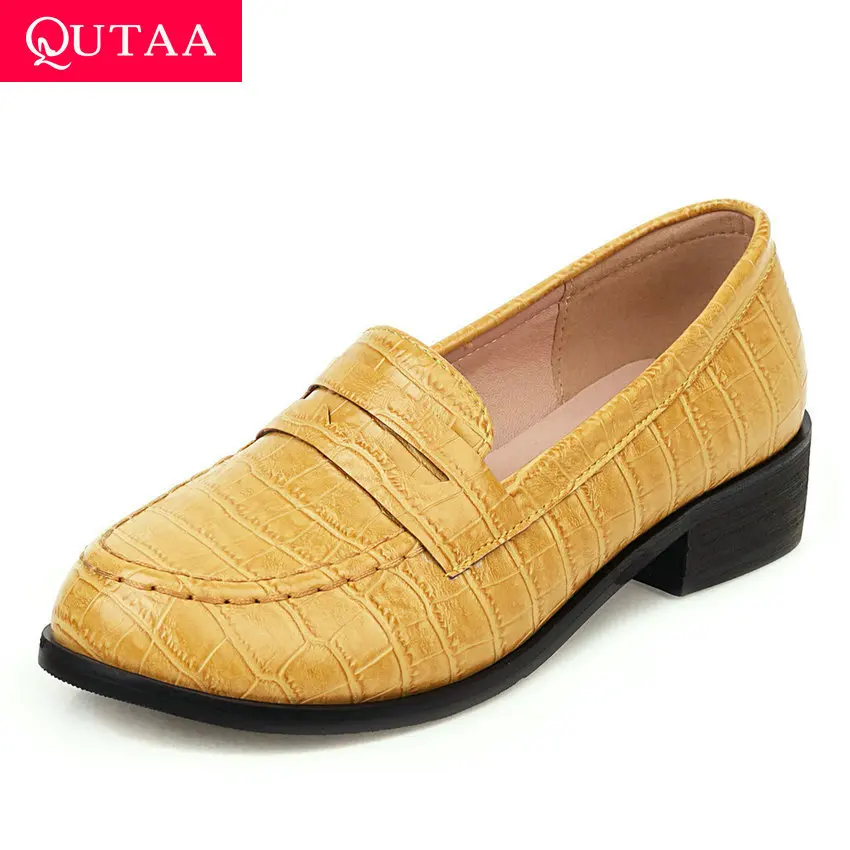 QUTAA 2020 Casual Round Toe PU Leather All Match Ladies Pumps Spring Autumn Square Heel Slip on Women Single Shoes Size 34-43
QUTAA 2020 Casual Round Toe PU Leather All Match Ladies Pumps Spring Autumn Square Heel Slip on Women Single Shoes Size 34-43