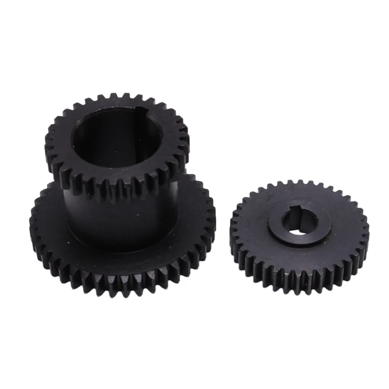 2Pcs High&Low Blackening (Rustproof) Lathe Main Shaft Transmission Speed Gear CJ0618 Teeth T43XT31 T30XT18