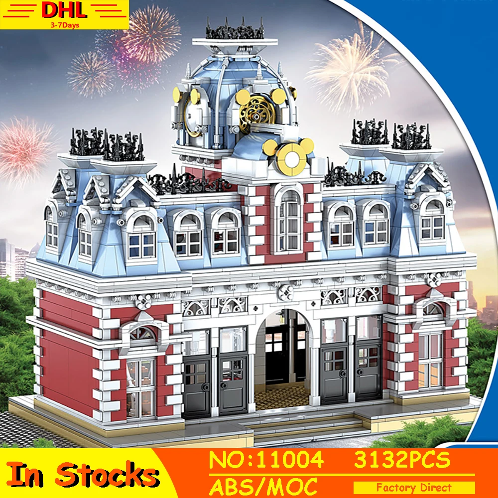 MOC Lepining Creator City Street View Series The Station of The Dreamland Building Blocks Bricks Model Toys Kids Christmas Gifts
MOC Lepining Creator City Street View Series The Station of The Dreamland Building Blocks Bricks Model Toys Kids Christmas Gifts