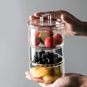Art Transparent Glassware Fruit Salad Bowl with Lid Household Combination Multi-layer Storage Bowl Japanese Glass Tableware400ml
Art Transparent Glassware Fruit Salad Bowl with Lid Household Combination Multi-layer Storage Bowl Japanese Glass Tableware400ml