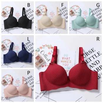 Women Striped Print Padded One-Piece No Trace Gathered Back Closure Bra Adjustable Wide Shoulder Strap Bra
Women Striped Print Padded One-Piece No Trace Gathered Back Closure Bra Adjustable Wide Shoulder Strap Bra