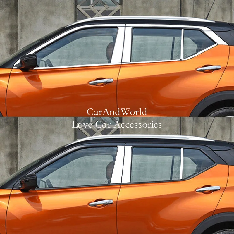 For Nissan Kicks 2017-2021 Stainless Steel Car Window Pillar B/C Post Column Cover Trims Sticker External Accessories
For Nissan Kicks 2017-2021 Stainless Steel Car Window Pillar B/C Post Column Cover Trims Sticker External Accessories