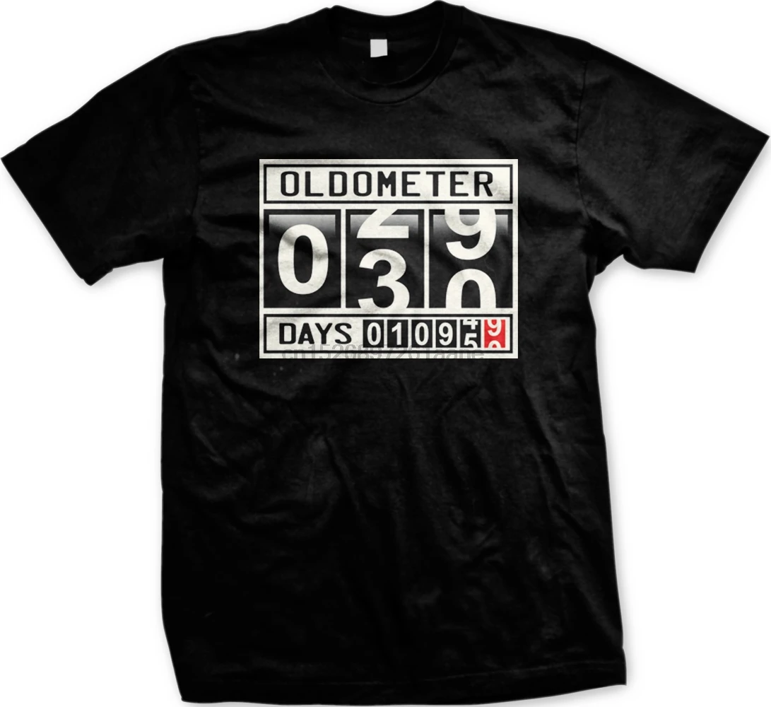 

Oldometer 30 Years Old Age Birthday 10960 Days Funny Mens T-Shirt Cartoon T Shirt Men Unisex New Fashion Tshirt Free Shipping