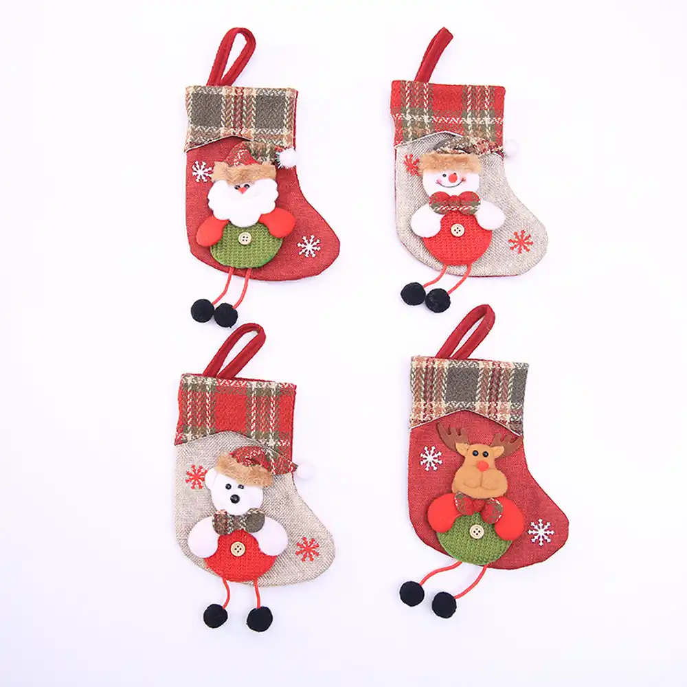 christmas stocking mini sock santa claus candy gift bag xmas