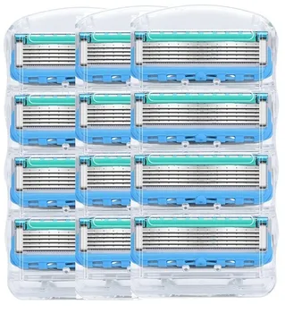 12 pcs / pack Men Razor blades High quality shaving cassettes facial care men shaving blades Compatible with gillettee fusione
12 pcs / pack Men Razor blades High quality shaving cassettes facial care men shaving blades Compatible with gillettee fusione
