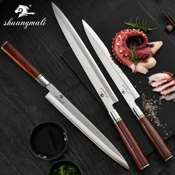 10‘’ 11‘’ 12‘’ Chef Sashimi Japanese Knife Germany 1.4116 Stainless Steel Fish Filleting Knives Slicing Salmon Sushi Knife
10‘’ 11‘’ 12‘’ Chef Sashimi Japanese Knife Germany 1.4116 Stainless Steel Fish Filleting Knives Slicing Salmon Sushi Knife