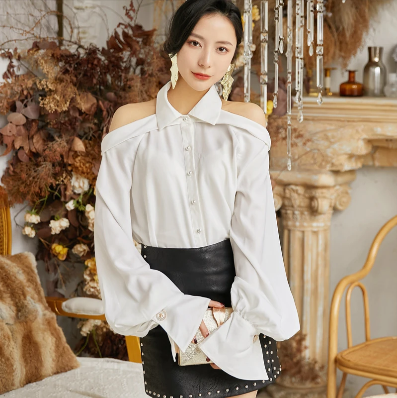 Women Off Shoulder Top Blouse Long Sleeve Women's Blouse Elegant Female Luxry Tops Camisa Blusas Mujer High Quality Блузки Women Off Shoulder Top Blouse Long Sleeve Women's Blouse Elegant Female Luxry Tops Camisa Blusas Mujer High Quality Блузки