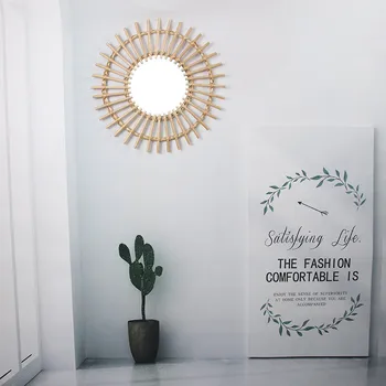 Handmade Rattan Vintage Decorative Round Wall Mirror For Living Room Nordic Style Makeup Wall Hanging Bedroom Bathroom Photograp
Handmade Rattan Vintage Decorative Round Wall Mirror For Living Room Nordic Style Makeup Wall Hanging Bedroom Bathroom Photograp