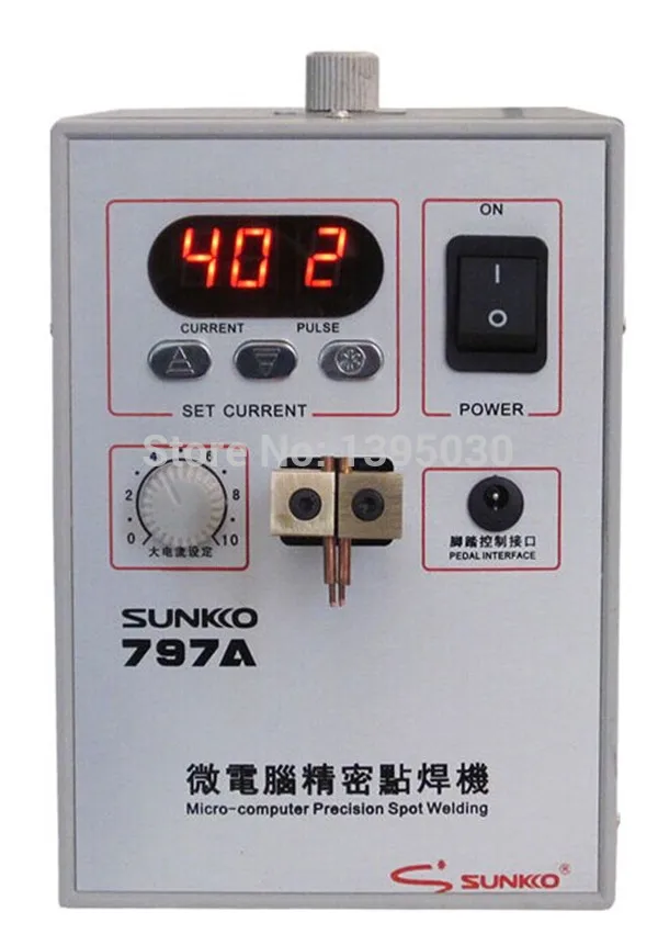 SUNKKO 797A Microcomputer Precision Spot Welding Machine High Power Battery Welder Pulse Battery Micro-Computer Pedal Control
SUNKKO 797A Microcomputer Precision Spot Welding Machine High Power Battery Welder Pulse Battery Micro-Computer Pedal Control