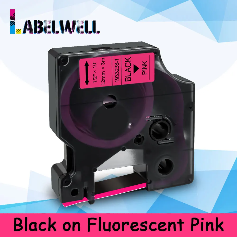 Labelwell Black on Fluorescent Pink Tape Compatible for Dymo D1 1933238-1 12mm Label tape for Dymo LabelManager 160 280 printer
Labelwell Black on Fluorescent Pink Tape Compatible for Dymo D1 1933238-1 12mm Label tape for Dymo LabelManager 160 280 printer