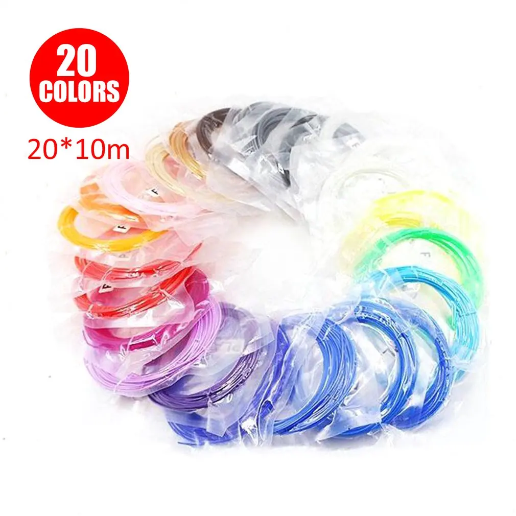 100 Meters 20 Colors PLA Filament Consumables For 3D Printing Pen Accessories Threads 3 D Printer Pens Consumables For Gifts
100 Meters 20 Colors PLA Filament Consumables For 3D Printing Pen Accessories Threads 3 D Printer Pens Consumables For Gifts