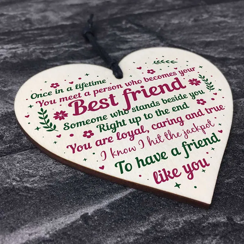 hanging gift plaque pendant heart shape for teacher thank you
