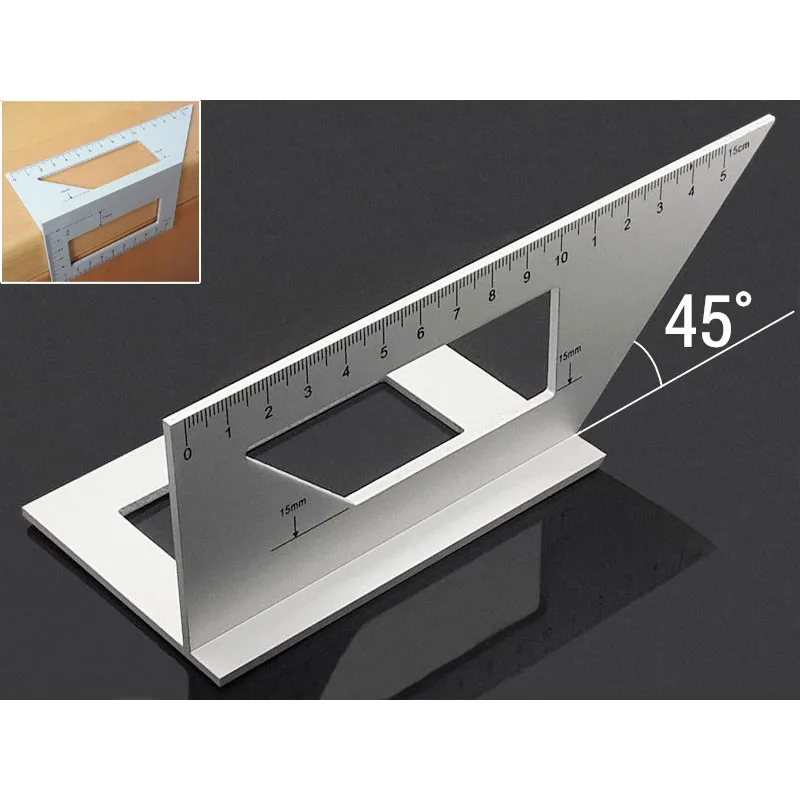 Aluminum Alloy Woodworking Scriber Multifunctional Square 45/90 Degree Angle Triangle Ruler Angle Protractor Gauge Durable Tool
Aluminum Alloy Woodworking Scriber Multifunctional Square 45/90 Degree Angle Triangle Ruler Angle Protractor Gauge Durable Tool