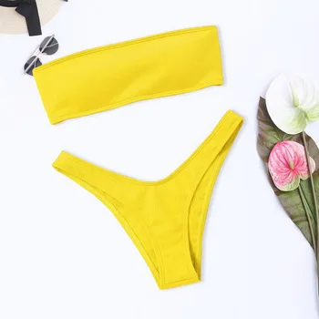 Vertvie Women's Two Pieces Swimwear Summer Solid Swimsuit Candy Color -shoulder bikini Ring Low Waist Bathing Suit Beachwear
Vertvie Women's Two Pieces Swimwear Summer Solid Swimsuit Candy Color -shoulder bikini Ring Low Waist Bathing Suit Beachwear