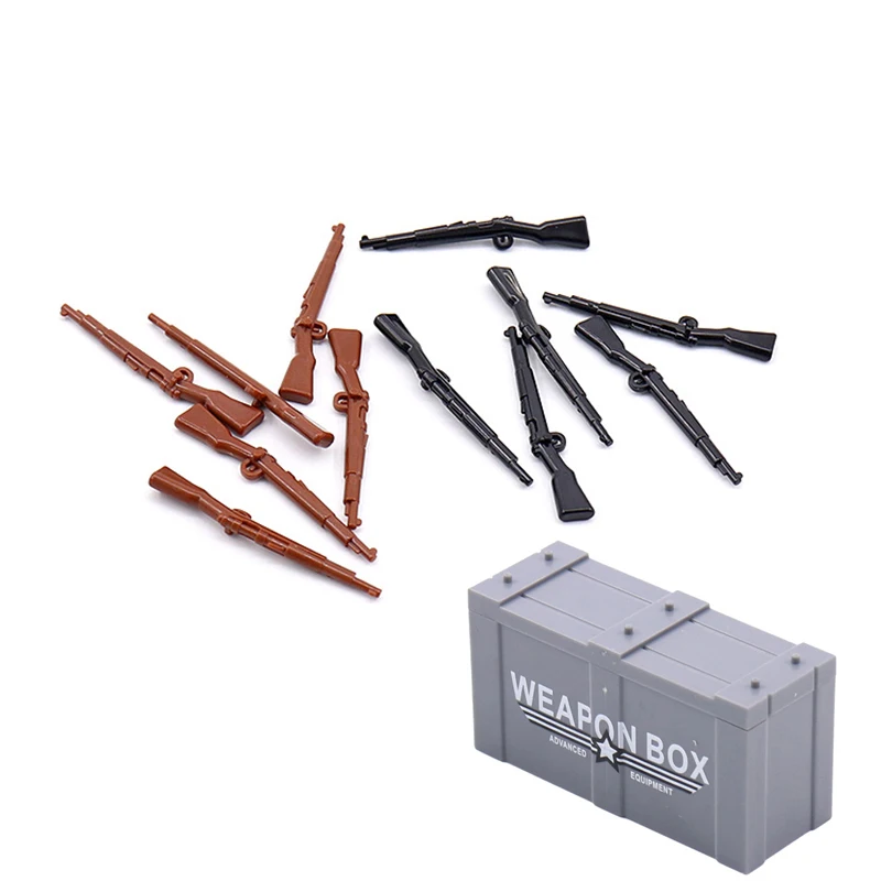 6PCS Without mini figures Sniper 98k Rifle gun Spike World War II Armament box Pistol Weapons Accessories Compatible with toys
6PCS Without mini figures Sniper 98k Rifle gun Spike World War II Armament box Pistol Weapons Accessories Compatible with toys