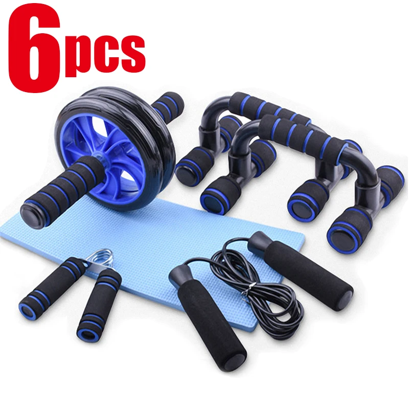 6-in-1 Muscle Trainer Wheel Roller Kit AB Wheel Abdominal Roller With Push UP Bar Jump Rope Knee Pad Gym Home Fitness Equipment
6-in-1 Muscle Trainer Wheel Roller Kit AB Wheel Abdominal Roller With Push UP Bar Jump Rope Knee Pad Gym Home Fitness Equipment