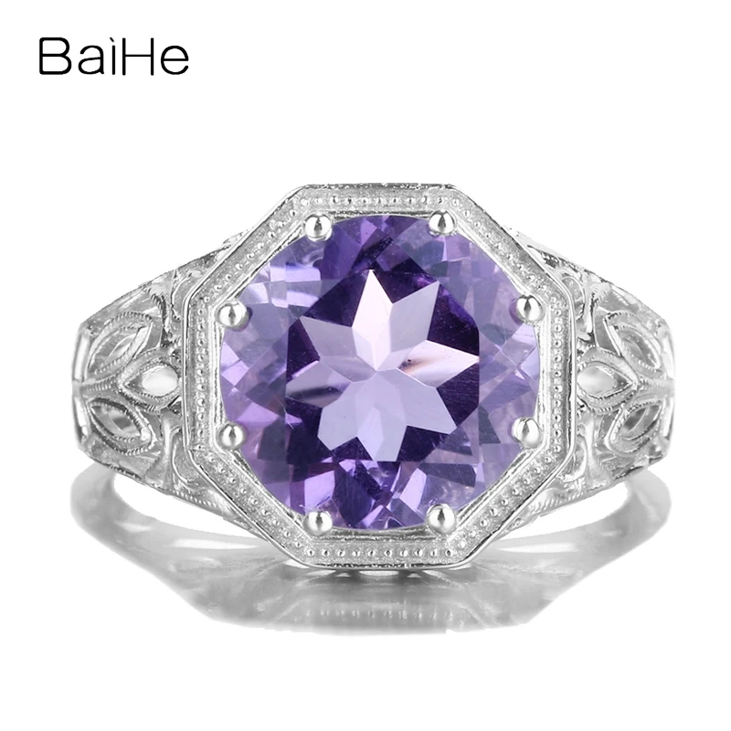 BAIHE Solid 14K White Gold Natural Amethyst rings for women men Party Trendy Vintage Engagement Fine Jewelry anillos mujer bague
BAIHE Solid 14K White Gold Natural Amethyst rings for women men Party Trendy Vintage Engagement Fine Jewelry anillos mujer bague